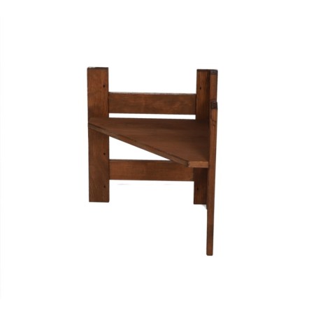 Nadstawka do Regału BERDO ~ Moduł Narożnikowy ~ 38,4x34,4x34 cm brązowa