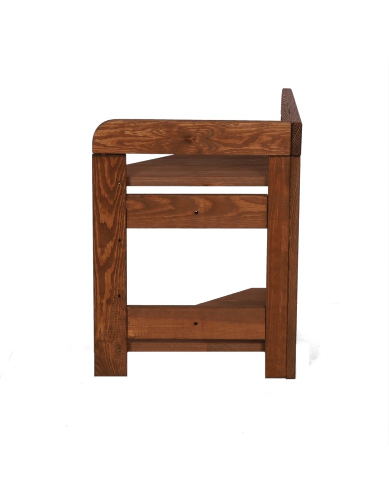 Regały drewniane - Podstawa do Regału BERDO ~ Moduł Narożnikowy ~ 44x34,4x34 cm brązowa - product MODO24.PL 2