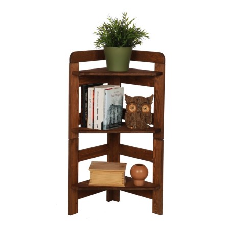 Narożny Regał Modułowy ~ Zewnętrzny ~ BERDO NZEW_03 ~ 82,4x34,4x34 cm ~ 3 Półki brązowy