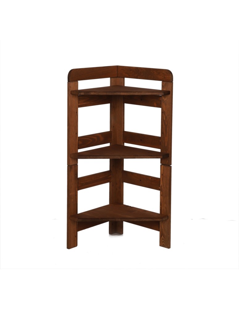 Regały drewniane - Narożny Regał Modułowy ~ Zewnętrzny ~ BERDO NZEW_03 ~ 82,4x34,4x34 cm ~ 3 Półki brązowy - product MODO24.PL 2