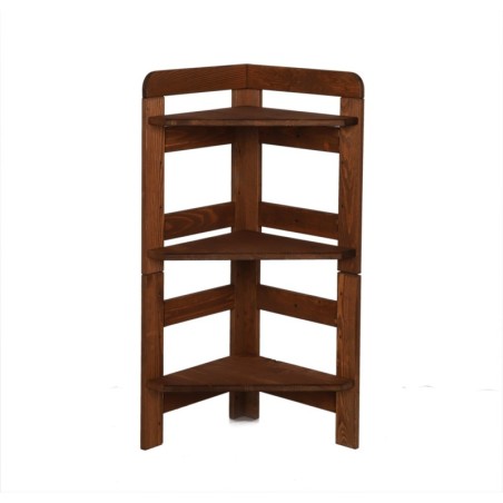 Narożny Regał Modułowy ~ Zewnętrzny ~ BERDO NZEW_03 ~ 82,4x34,4x34 cm ~ 3 Półki brązowy