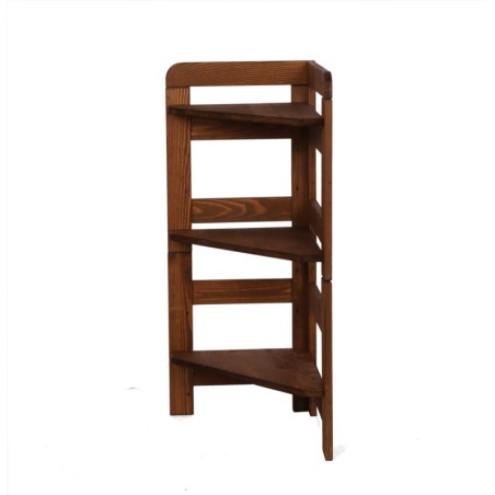 Narożny Regał Modułowy ~ Zewnętrzny ~ BERDO NZEW_03 ~ 82,4x34,4x34 cm ~ 3 Półki brązowy