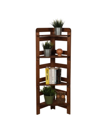 Narożny Regał Modułowy ~ Zewnętrzny ~ BERDO NZEW_04 ~ 120,8x34,4x34 cm ~ 4 Półki brązowy