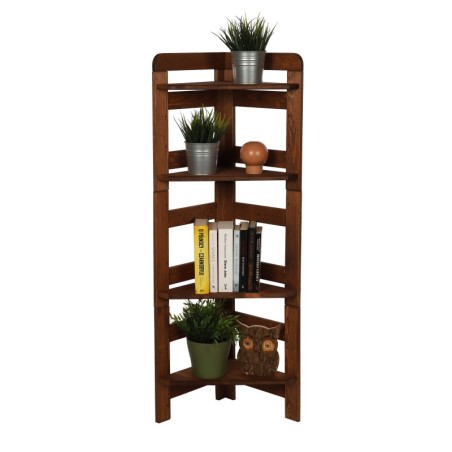 Narożny Regał Modułowy ~ Zewnętrzny ~ BERDO NZEW_04 ~ 120,8x34,4x34 cm ~ 4 Półki brązowy