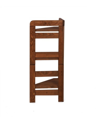 Regały drewniane - Narożny Regał Modułowy ~ Zewnętrzny ~ BERDO NZEW_03 ~ 82,4x34,4x34 cm ~ 3 Półki brązowy - product 4