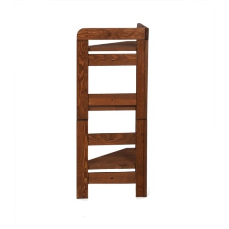 Narożny Regał Modułowy ~ Zewnętrzny ~ BERDO NZEW_03 ~ 82,4x34,4x34 cm ~ 3 Półki brązowy