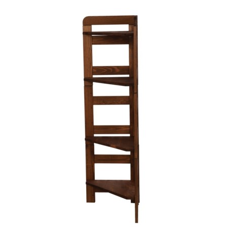 Narożny Regał Modułowy ~ Zewnętrzny ~ BERDO NZEW_04 ~ 120,8x34,4x34 cm ~ 4 Półki brązowy