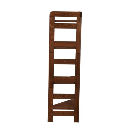 Narożny Regał Modułowy ~ Zewnętrzny ~ BERDO NZEW_04 ~ 120,8x34,4x34 cm ~ 4 Półki brązowy