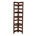 Narożny Regał Modułowy ~ Zewnętrzny ~ BERDO NZEW_05 ~ 159,2x34,4x34 cm ~ 5 Półek brązowy