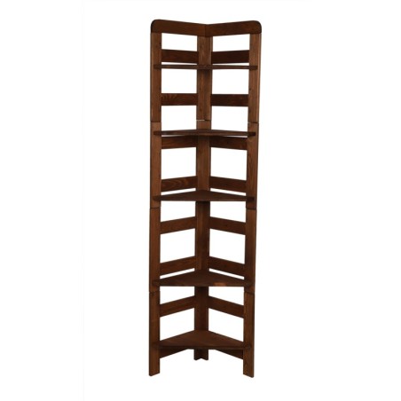Narożny Regał Modułowy ~ Zewnętrzny ~ BERDO NZEW_05 ~ 159,2x34,4x34 cm ~ 5 Półek brązowy