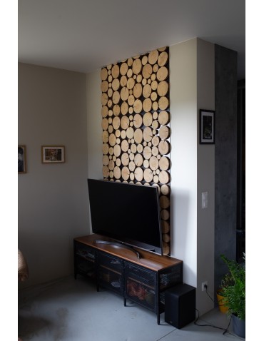 Drewniane Panele Ścienne/ Panele z Plastrów - Ozdobny Panel Ścienny ⭑ Plastry Modrzewia ⭑ 1 sztuka - product 9