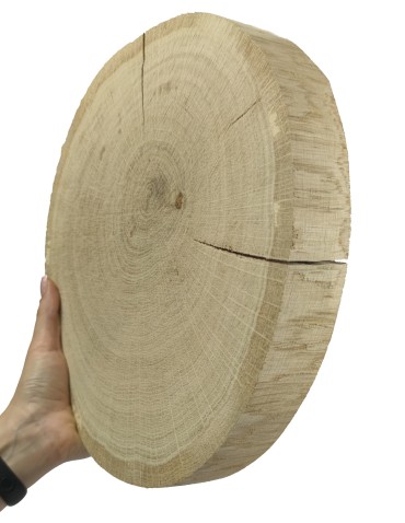 Plaster drewna bez kory - fi 25-30 cm - Dąb, gr 4,0 cm