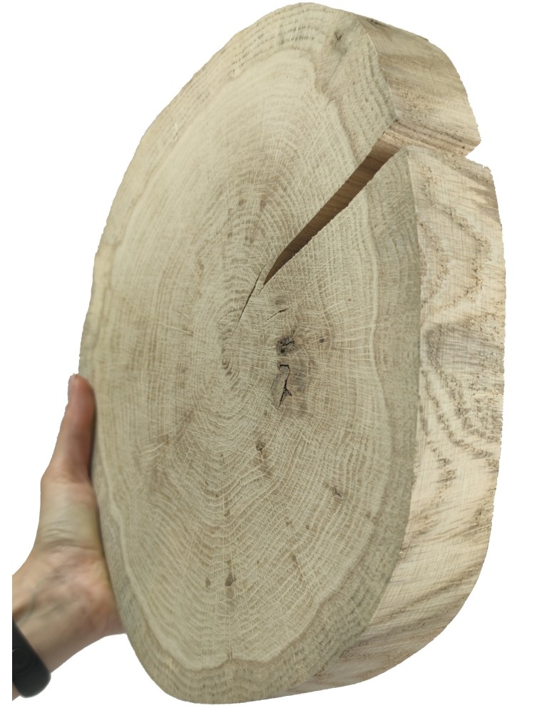 Plastry Okrągłe - Plaster drewna bez kory - fi 25-30 cm - Dąb, gr 4,0 cm - product MODO24.PL 2