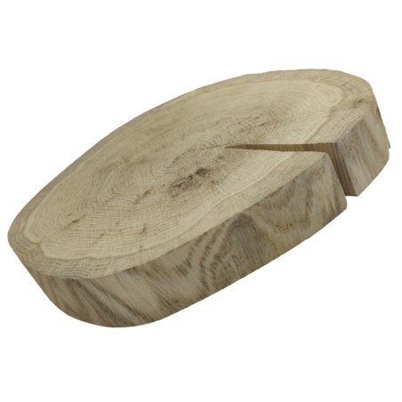 Plaster drewna bez kory - fi 25-30 cm - Dąb, gr 4,0 cm