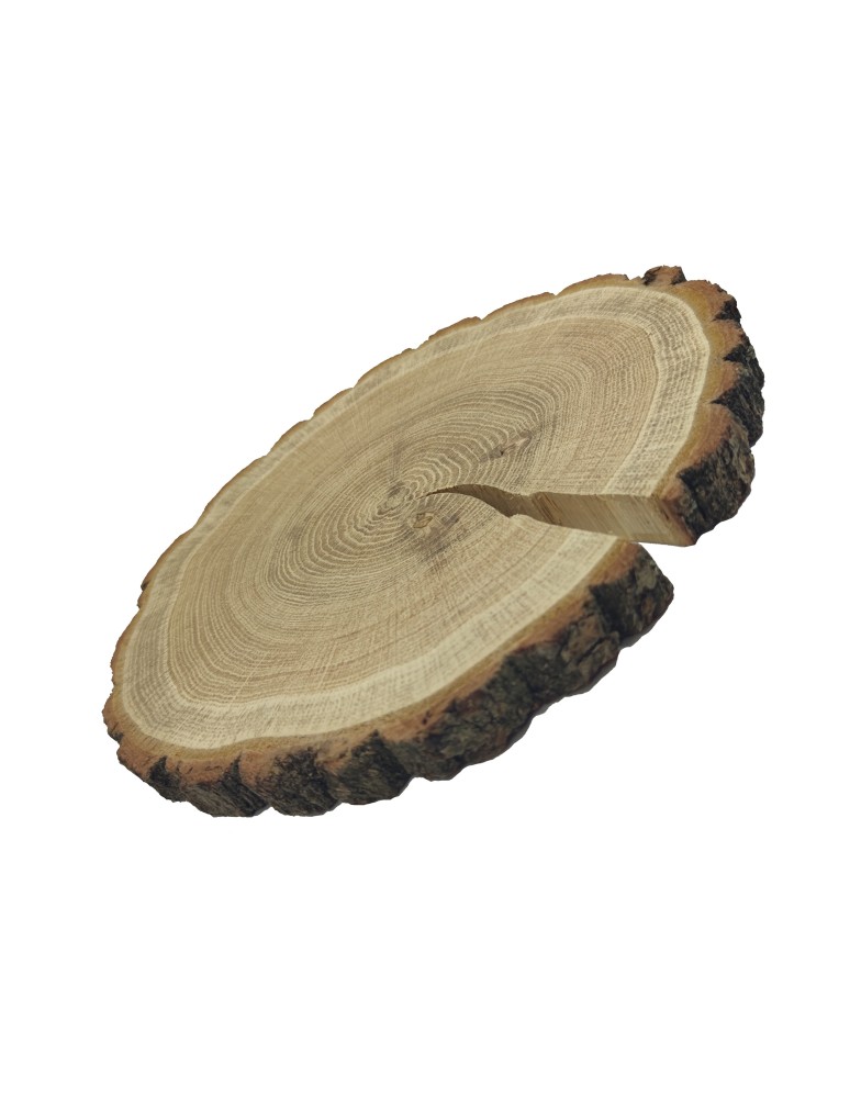 Plastry Okrągłe - Plaster drewna z korą - fi 15-20 cm - Dąb z korą gr 2,0 cm - product MODO24.PL 3