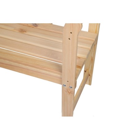 Drewniana Ławka Z Oparciem ▪ ANIA ▪ 78X118X43 cm ▪ Sosnowa/Surowa