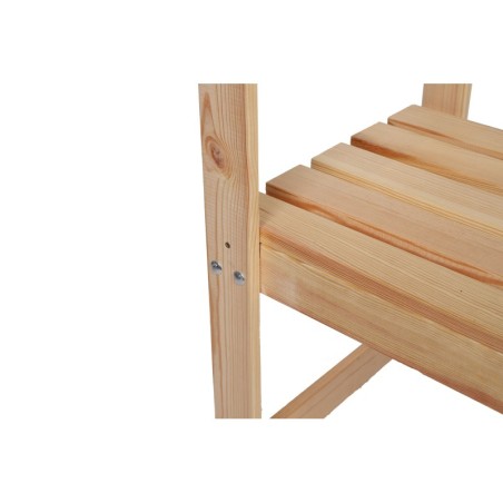 Drewniana Ławka Z Oparciem ▪ ANIA ▪ 78X118X43 cm ▪ Sosnowa/Surowa