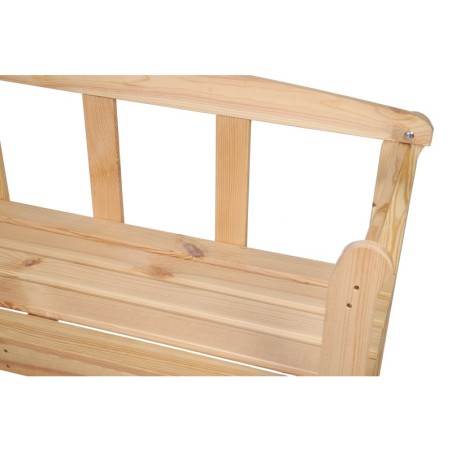 Drewniana Ławka Z Oparciem ▪ ANIA ▪ 78X118X43 cm ▪ Sosnowa/Surowa