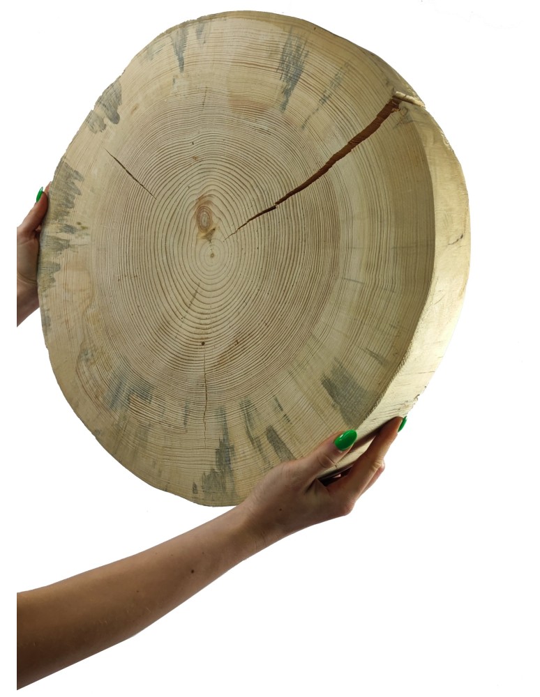 Blaty - Plaster Drewna Sosnowego ⚪ Grubość 6 cm ⚪ Średnica 50-55 cm ⚪ Oszlifowany i Okorowany - produkt MODO24.PL 1