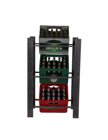 Regał na 3 Skrzynki ~ Drewniany/ Szary ~ RSS 107x70x39 cm - product 2