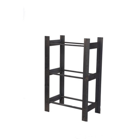 Regał Na Skrzynki ◈ Trzypiętrowy ◈ Drewniany/Szary ◈ 107x70x39 cm