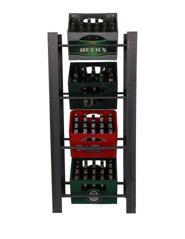 Regał na 4 Skrzynki ~ Drewniany/ Szary ~ RSS 149x70x39 cm - product 2