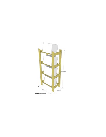 Kategorie produktów - Regał na 4 Skrzynki ~ Drewniany/ Szary ~ RSS 149x70x39 cm - product 10