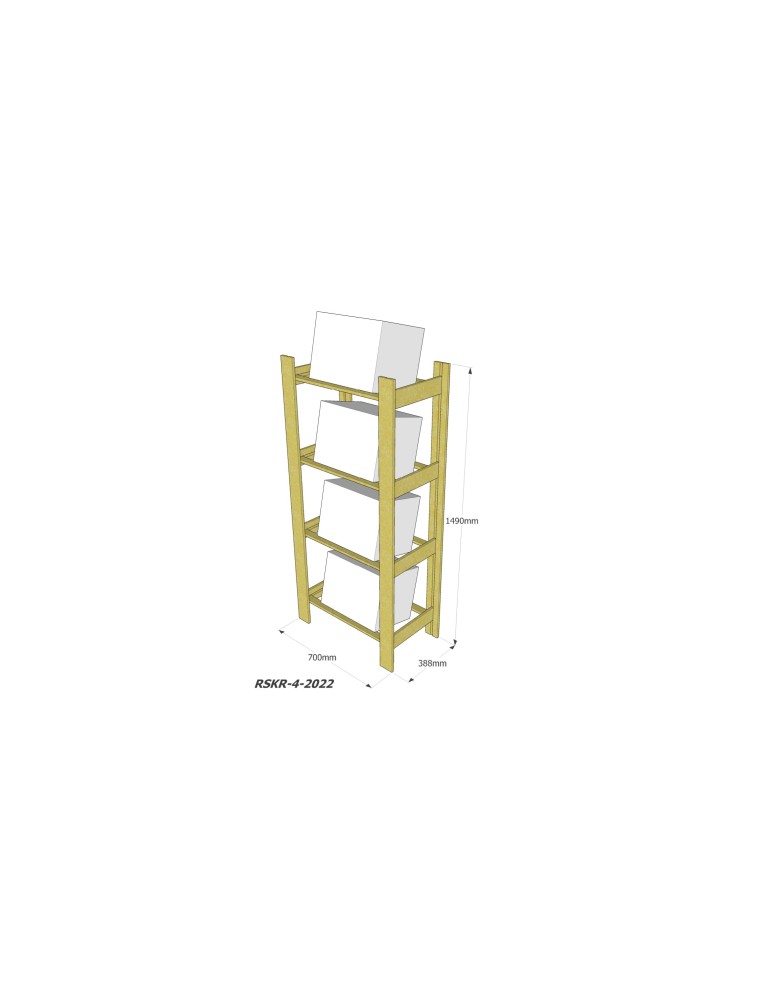 Kategorie produktów - Regał na 4 Skrzynki ~ Drewniany/ Szary ~ RSS 149x70x39 cm - product MODO24.PL 10