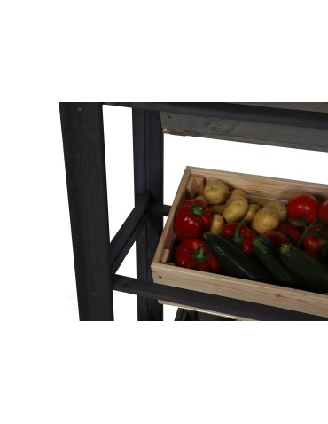 Kategorie produktów - Regał na 3 Skrzynki ~ Drewniany/ Szary ~ RSS 107x70x39 cm - product 7