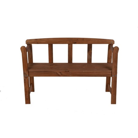 Ławka Ogrodowa Drewniana  ANIA ▪ 78X118X43 cm ▪ Brązowa