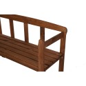 Ławka Ogrodowa Drewniana  ANIA ▪ 78X118X43 cm ▪ Brązowa
