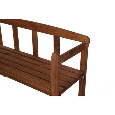 Ławka Ogrodowa Drewniana  ANIA ▪ 78X118X43 cm ▪ Brązowa