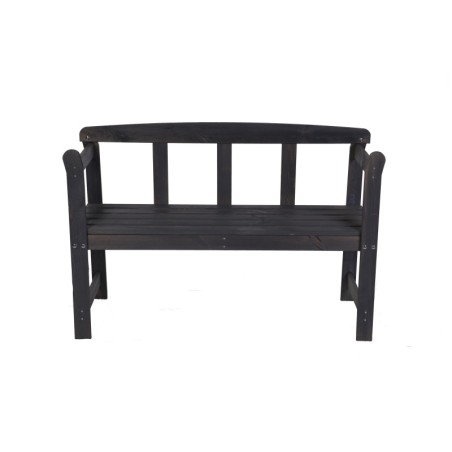 Ławka Drewniana z Oparciem ▪ ANIA ▪ 78X118X43 cm ▪ Sosnowa/Szara