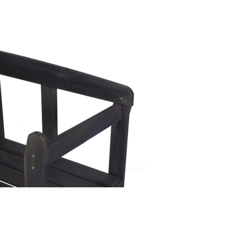 Ławka Drewniana z Oparciem ▪ ANIA ▪ 78X118X43 cm ▪ Sosnowa/Szara