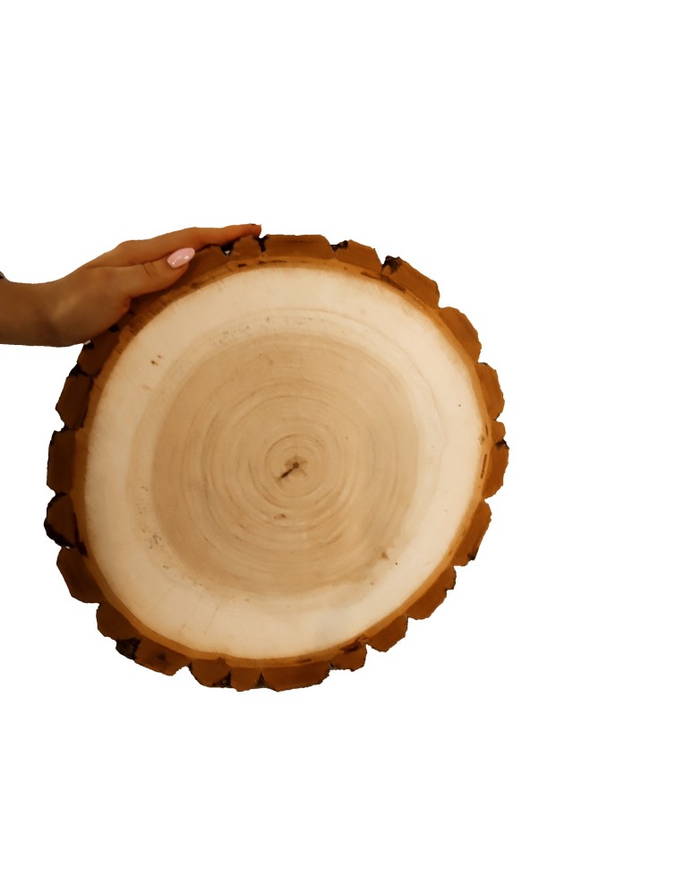 Plastry Okrągłe - Plaster drewna z korą - fi 30-35 cm - Topola, gr 5,0 - produkt MODO24.PL 1