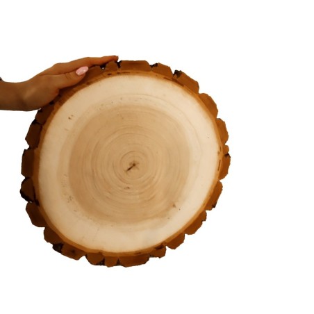 Plaster drewna z korą - fi 30-35 cm - Topola, gr 5,0