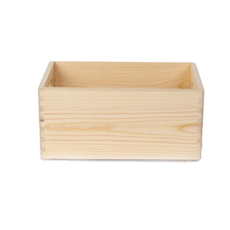 Skrzyneczka Prezentowa ▪  13,5x30x20 cm ❏ Sosnowa/ Pełna z Uchwytami