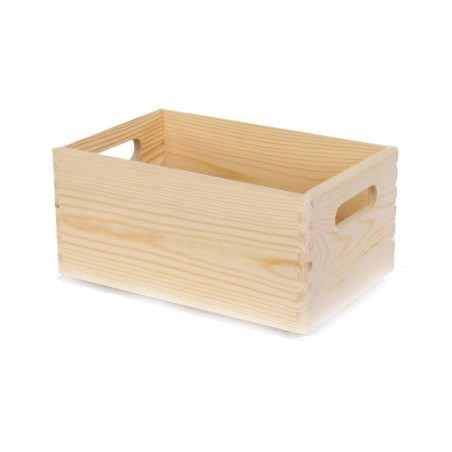 Skrzyneczka Prezentowa ▪  13,5x30x20 cm ❏ Sosnowa/ Pełna z Uchwytami