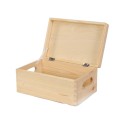 Drewniana Skrzyneczka z Wiekiem Płaskim ▪ 13x30x20 ▪ Sosnowa / Surowa