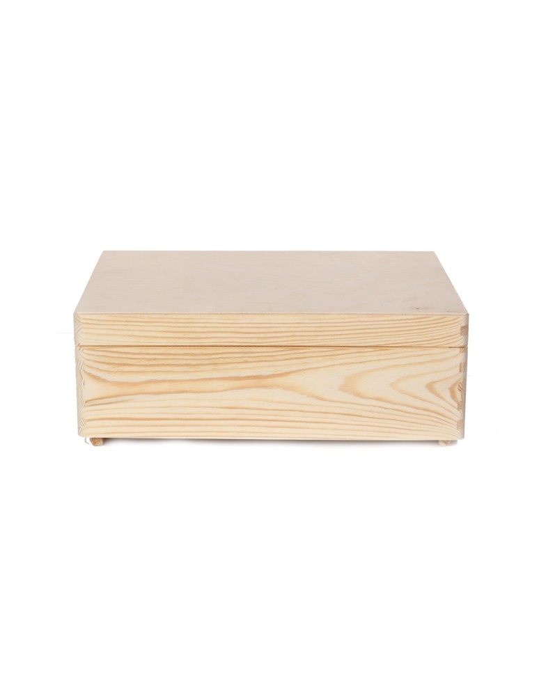 Dodatki i akcesoria - Drewniana skrzynka z wiekiem - 13,5x40x30 cm ~ S-08 - product MODO24.PL 2