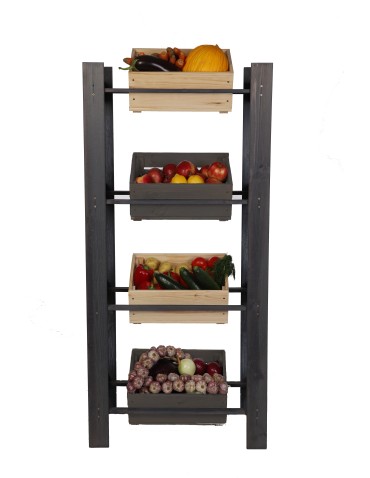 Kategorie produktów - Regał na 4 Skrzynki ~ Drewniany/ Szary ~ RSS 149x70x39 cm - product 11