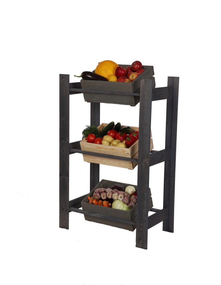 Kategorie produktów - Regał na 3 Skrzynki ~ Drewniany/ Szary ~ RSS 107x70x39 cm - product MODO24.PL 12