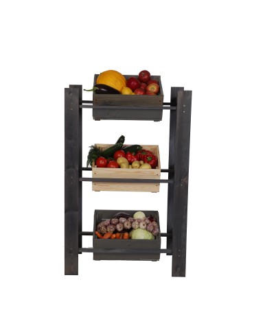 Kategorie produktów - Regał na 3 Skrzynki ~ Drewniany/ Szary ~ RSS 107x70x39 cm - product 13