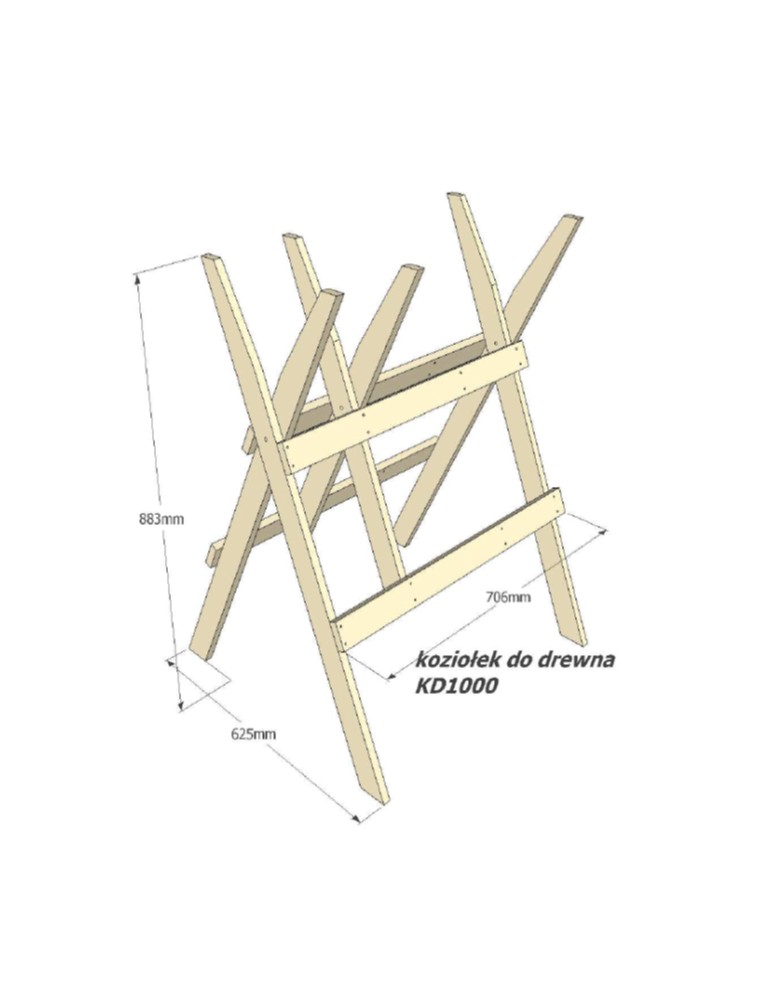 Dom i ogród - Koziołek do cięcia drewna KD-1000 - product MODO24.PL 8