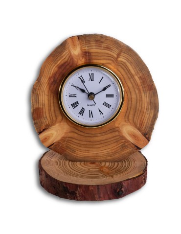 Drewniany Zegar Stojący ◍ MODRZEW ◍ BEZ KORY