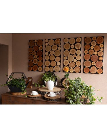 Plastry Okrągłe - Plaster drewna  - fi 35-40 cm - Dąb, gr 6,0 cm - product 6