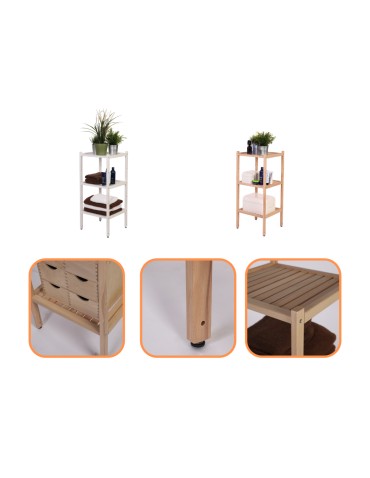 Regały do łazienki - Regał Łazienkowy ~ TARNI 3 Półki ~ Surowy Buk - product 6