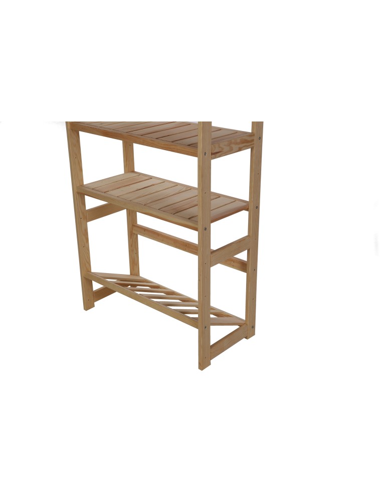 Regały/meble wielofunkcyjne - Regał Drewniany LSR  5 półek prostych, 1 na skrzynkę - product MODO24.PL 5