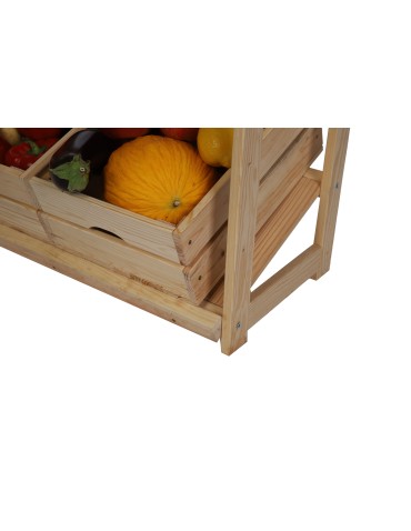 Regały/meble wielofunkcyjne - Regał Drewniany LSR  5 półek prostych, 1 na skrzynkę - product 7