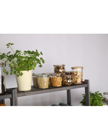 Regały/meble wielofunkcyjne - Regał Drewniany LSR 5 półek prostych – szary - product 12